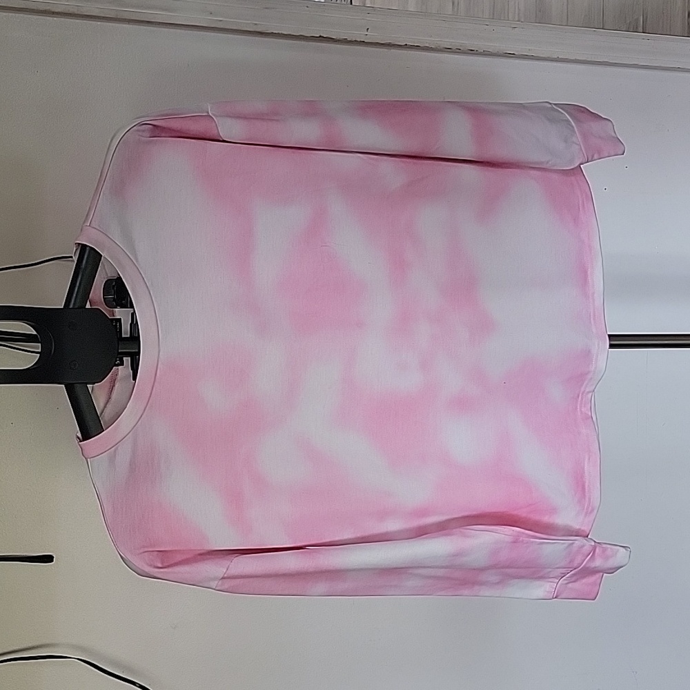 Women's Shein Longsleeve T-shirt , Color Pink and White Tiedye, Size M